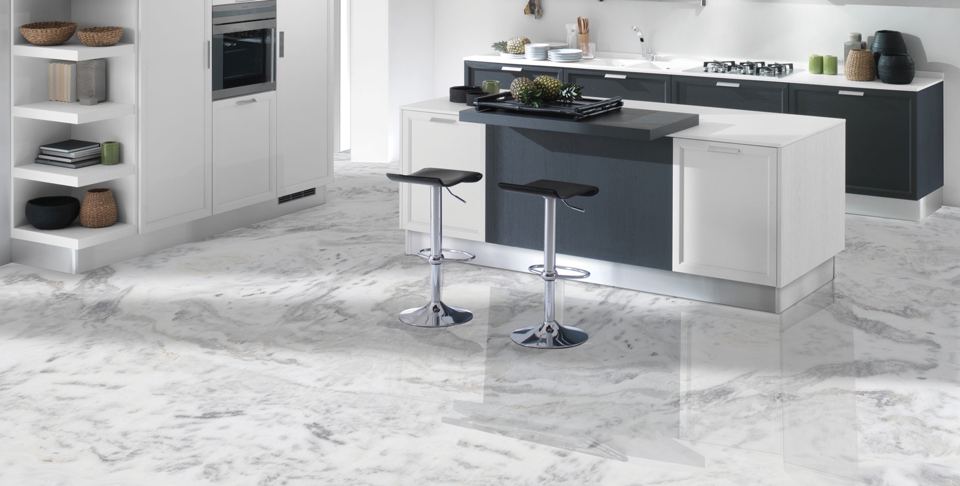 Marble Flooring Designs For Kitchen