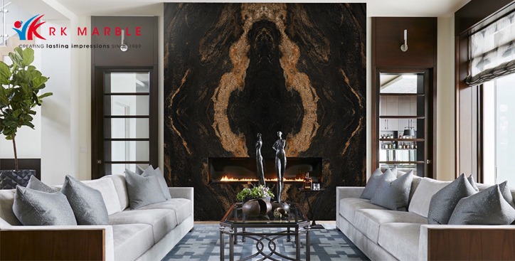 Bellatrix: Premium exotic imported black marble at R K Marble. Marble price depends on the type of marble, colour and quality.